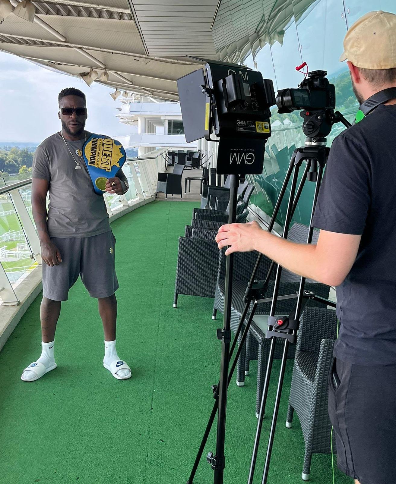 EV Clothing lifestyle behind-the-scenes photo with camera crew